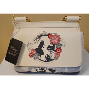 Loungefly Disney Alice in Wonderland Floral Silhouette Portrait Handbag Purse